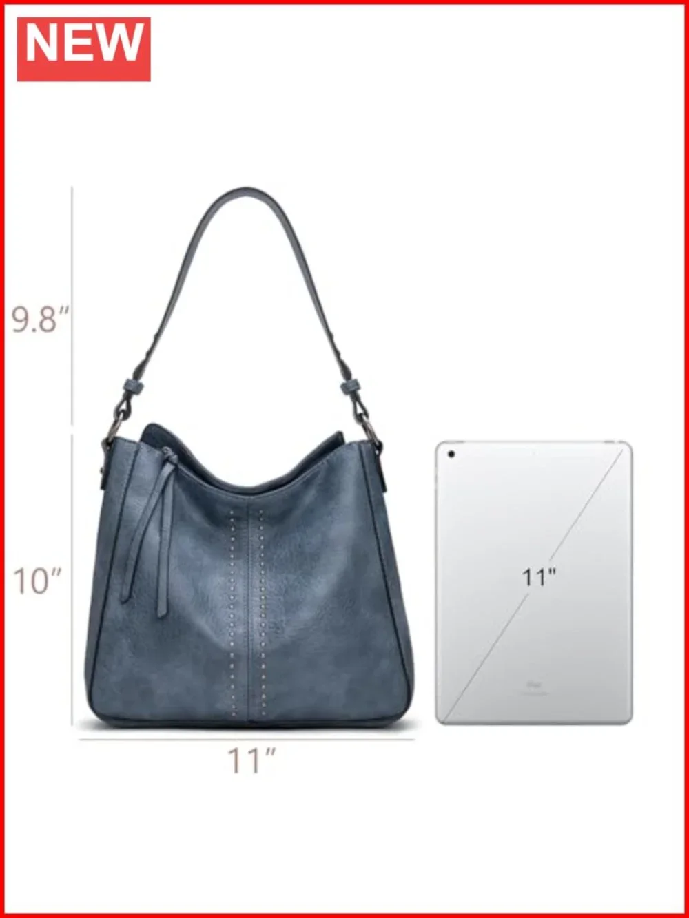 Faux Leather Hobo Bag Top Handle Satchel Shoulder Crossbody Purse
